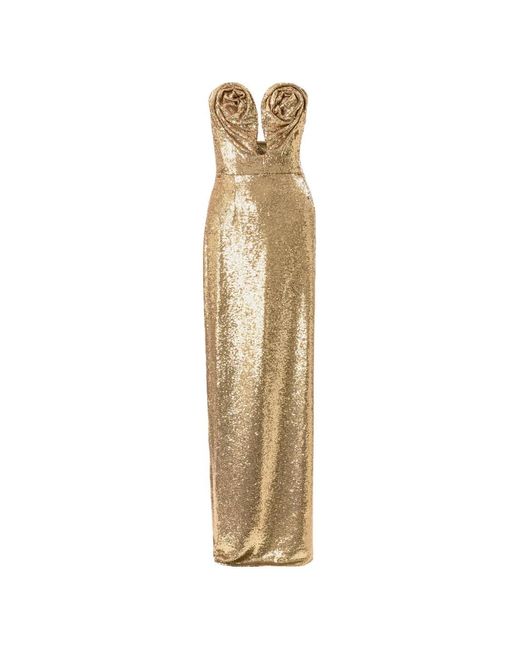Carolina Herrera Women's Metallic U-Neck Sequined Maxi Dress Carolina Herrera Women's Metallic U-Neck Sequined Maxi Dress