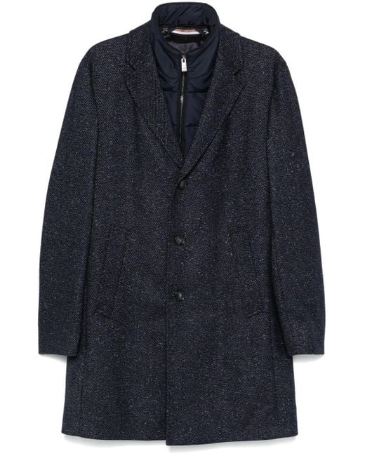 Boss Blue Detachable-Panels Coat for men