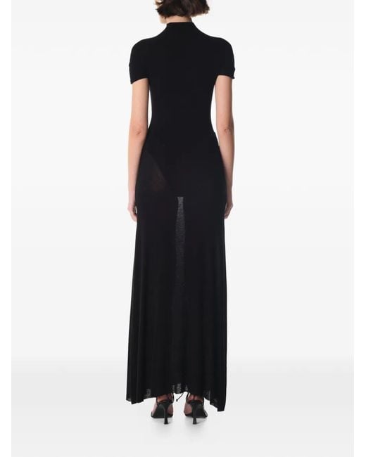MANURI Black Mia Pearl-Embellished Maxi Dress