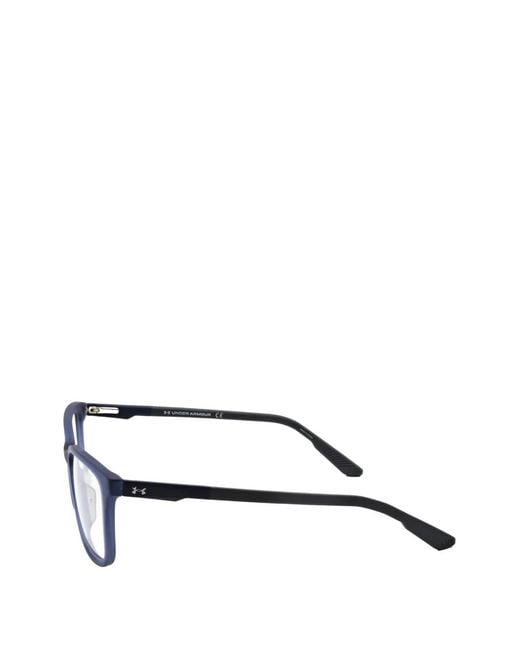 Under Armour Blue Rectangle-Frame Glasses for men