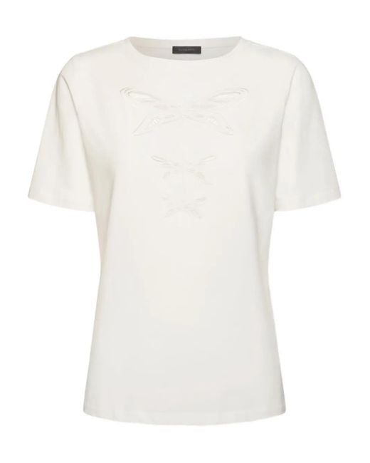 Elena Miro White Embroidered T-Shirt