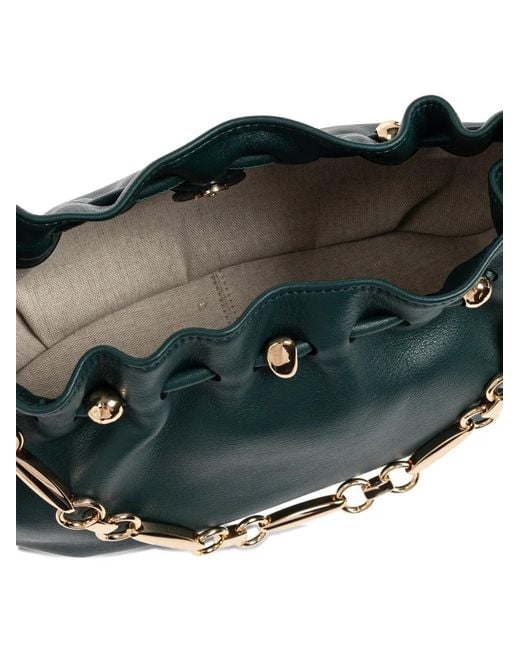 Zimmermann Blue Halcyon Chain-Link Drawstring Shoulder Bag