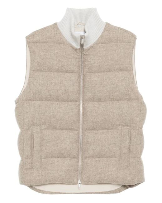 Lardini Natural Sleeveless Down Jacket for men