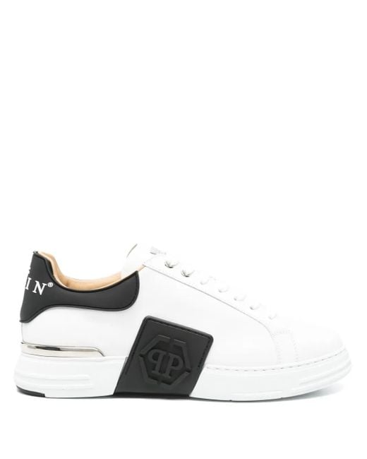 Philipp Plein White Phillip Plein Phantom Kick$ Sneakers for men