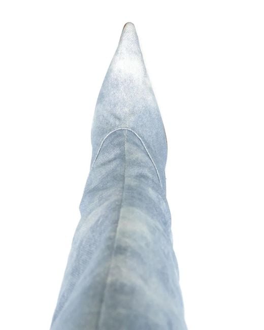Gia Borghini Blue Gia 33 100Mm Pointed-Toe Boots