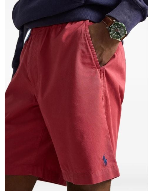 Polo Ralph Lauren Red Logo-Detail Shorts for men
