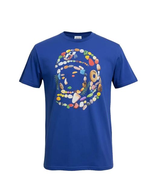 BBCICECREAM Blue Graphic Short-Sleeved T-Shirt for men