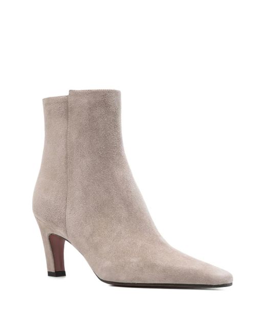 Roberto Festa White Pointed-Toe Suede Boots