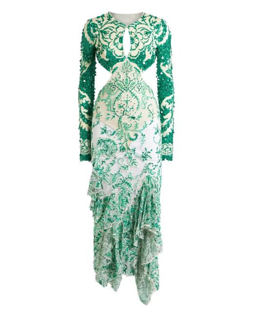 sachin and babi light blue dress Eliza Rose Sequin Maxi Dress