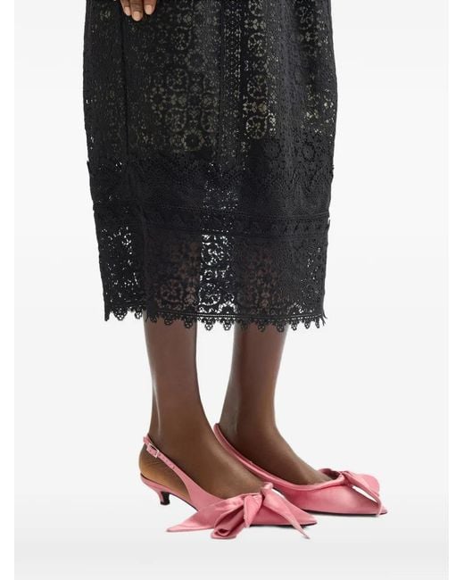 Erdem Black Lace Beaded Dress