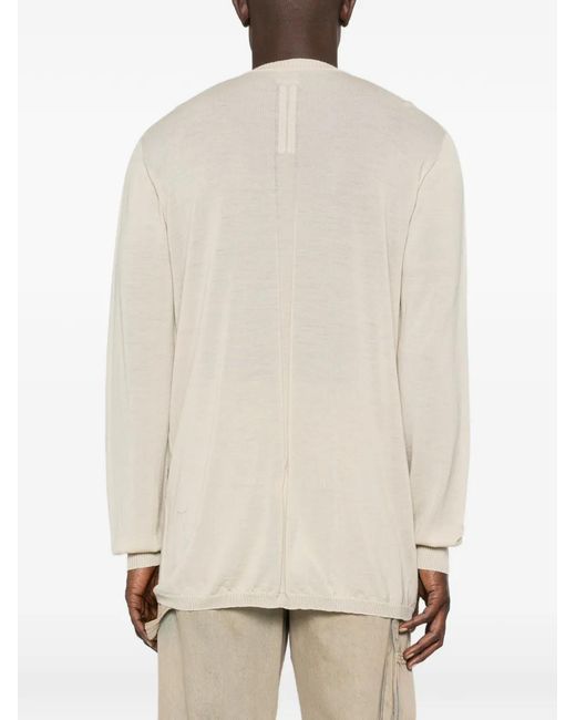 Rick Owens Natural Long-Sleeve Sweater for men