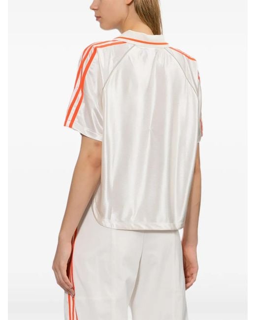 Adidas Blue Miaou Logo-Print Panelled T-Shirt