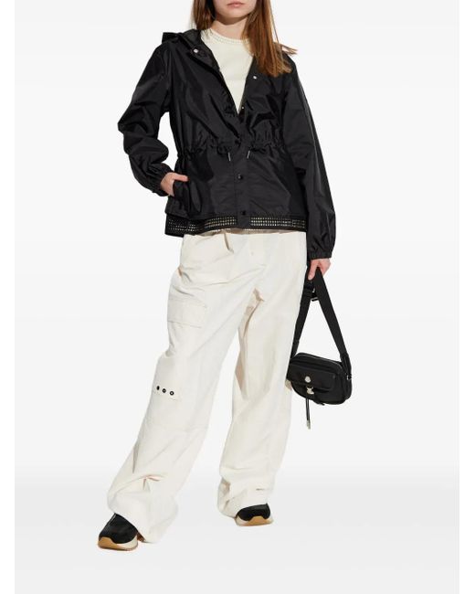 Moncler Black Sand Leather Shoulder Bag