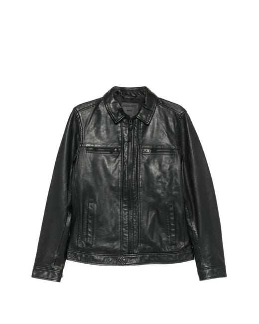 AllSaints Black Luck Leather Jacket for men