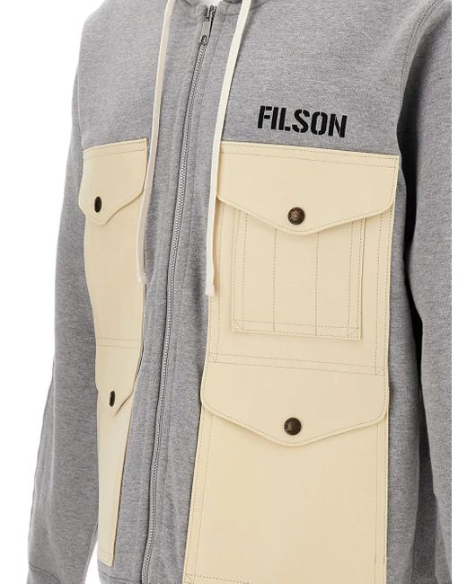 Junya Watanabe White Drawstring Hooded Jacket for men