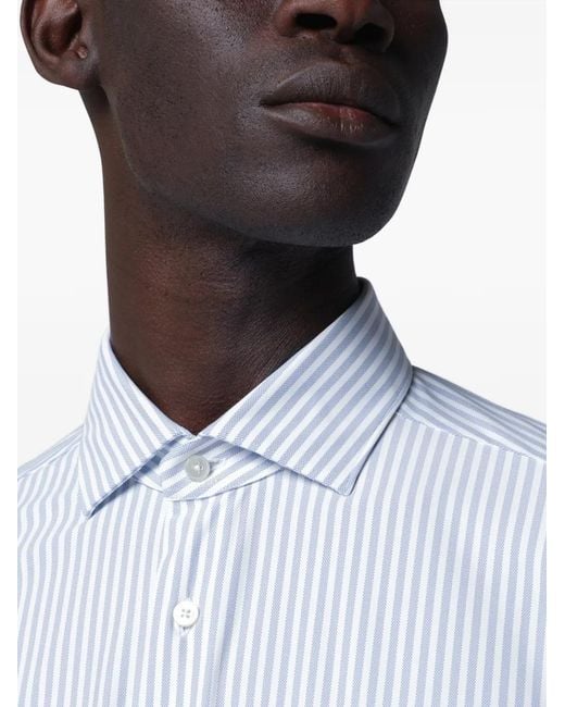 Xacus Blue Striped Shirt for men