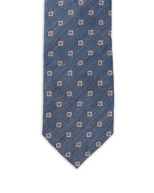 Barba Napoli Blue Cravate À Motif Géométrique for men