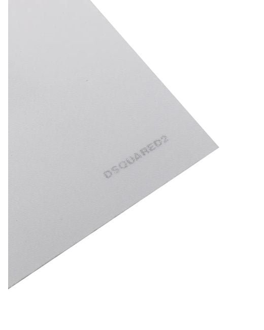 DSquared² White Classic Pocket Square Handkerchief for men