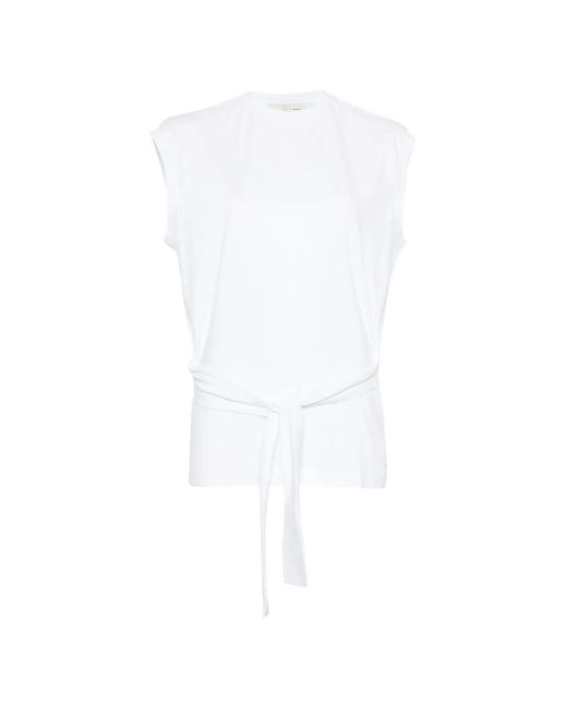 Tela White T-Shirt Sacco À Taille Nouée