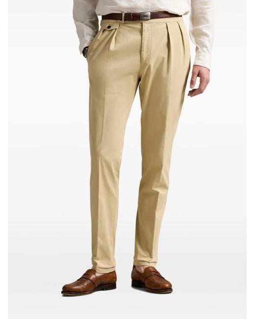 Polo Ralph Lauren Natural Pleated Chino Trousers for men