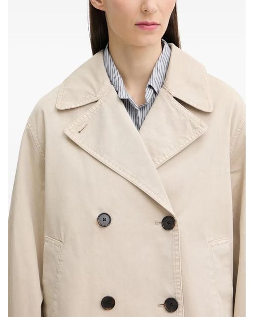 Marc O' Polo Natural Double-Breasted Cropped Coat