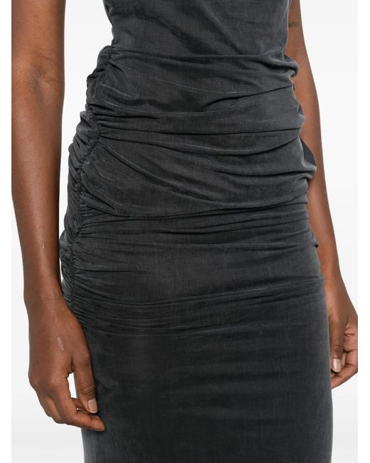 Vivienne Westwood Black Liz Cowl-Neck Gathered Maxi Dress