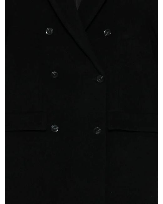 Samsøe & Samsøe Black Falcon Double-Breasted Coat