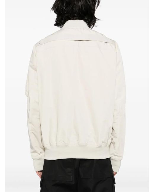 Rick Owens White Plain Bomber Jacket for men