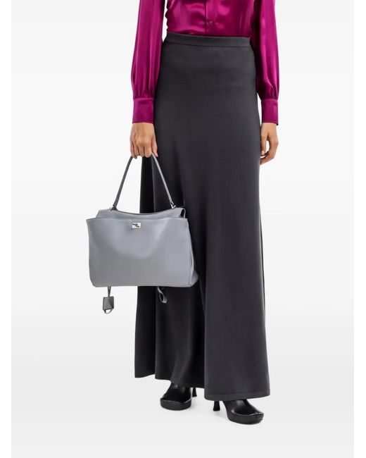 Balenciaga Gray High-Waisted Maxi Skirt