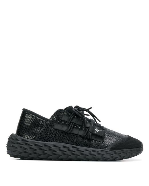 Giuseppe Zanotti Leer Urchin Sneakers in het Zwart voor heren - Lyst