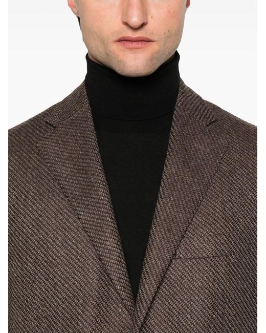 Corneliani Brown Single-Breasted Blazer for men