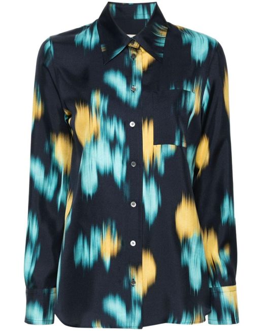 Camisa con estampado abstracto Lanvin de color Blue