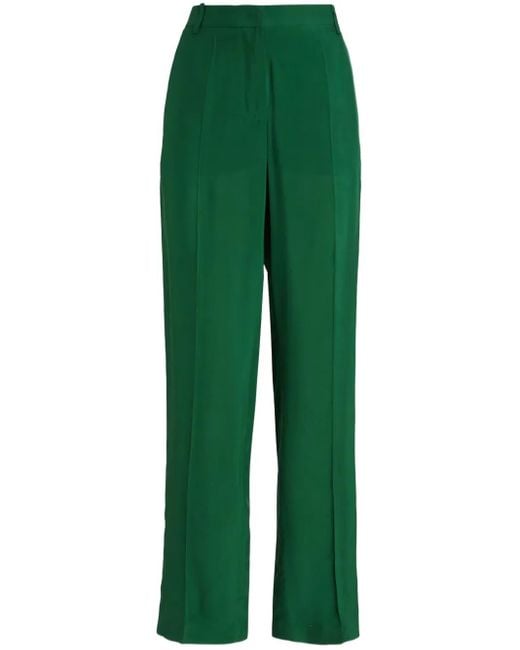 Mantu Green Straight-Leg Trousers
