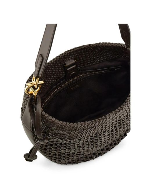 Ferragamo Black Woven Tote Bag (M)