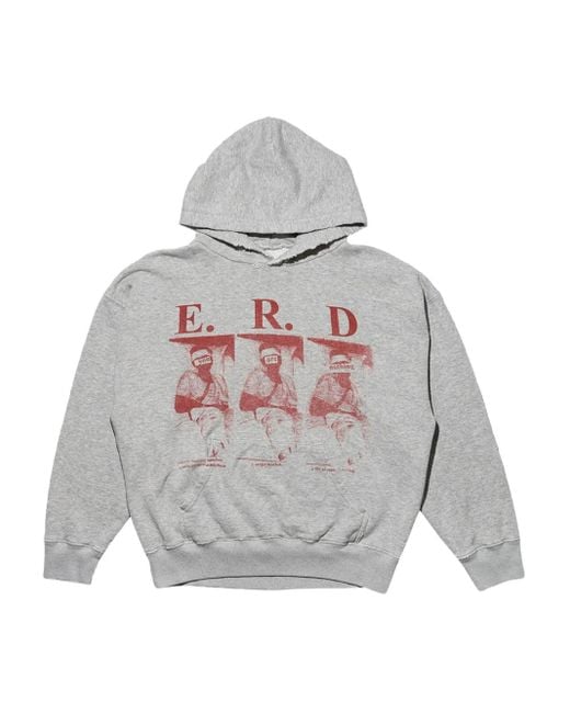 Enfants Riches Deprimes Gray Graphic-Print Hoodie for men