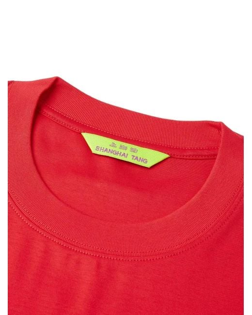 Shanghai Tang Red Horse-Motif T-Shirt for men