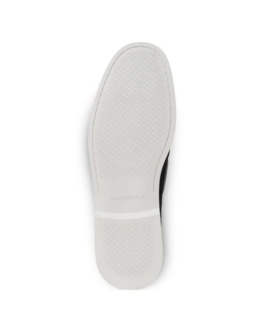 Karl Lagerfeld White Kori Boat Shoes for men