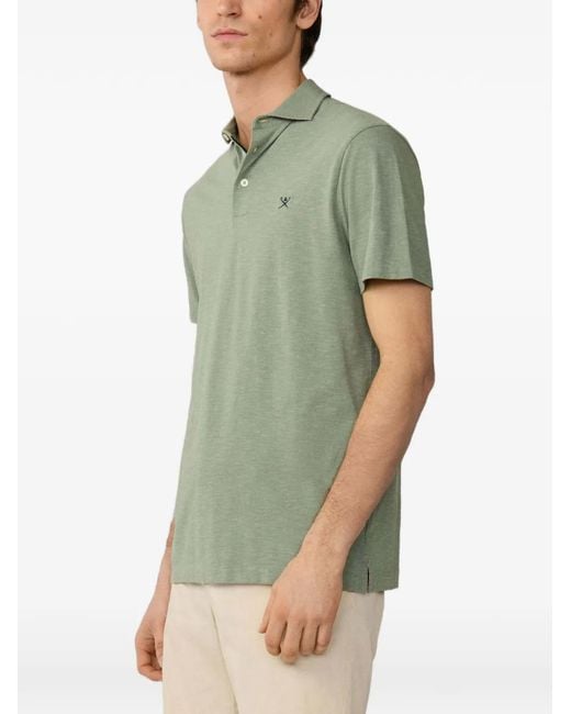 Hackett Green Embroidered Classic-Fit Polo Shirt for men