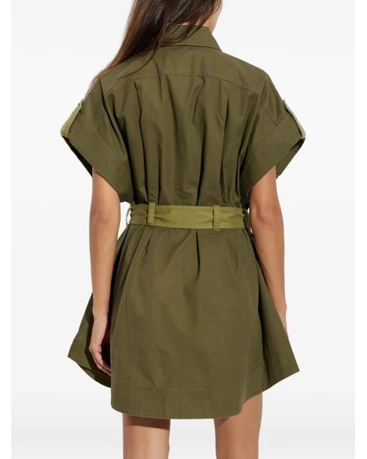 Zimmermann Green Solstice Belted Mini Dress