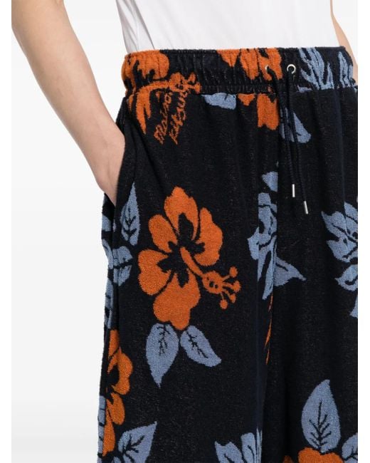 Maison Kitsuné Shorts Mit Blumen-Print in Blue für Herren