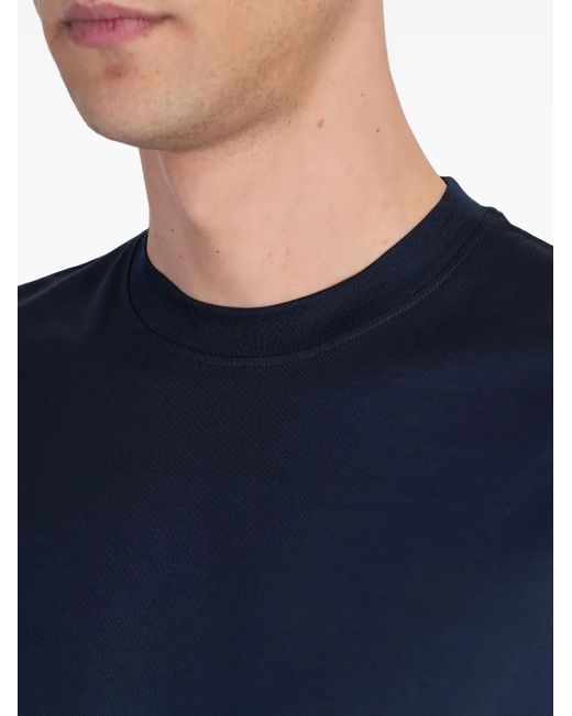 TOKYO JAMES Blue Round-Neck Short-Sleeved T-Shirt for men