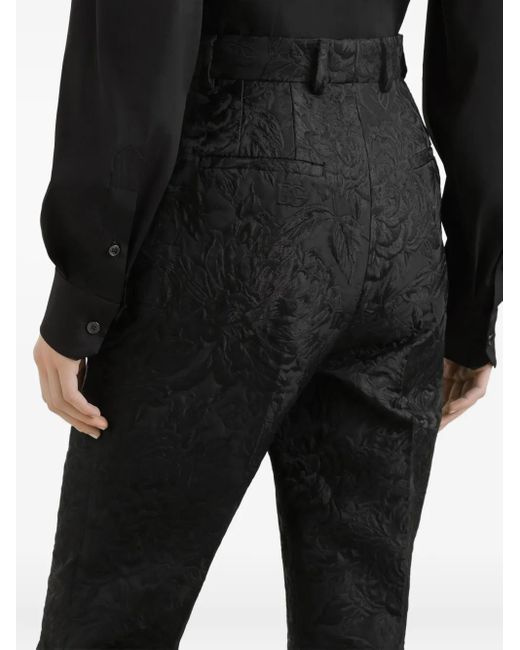 Dolce & Gabbana Black Jacquard Trousers