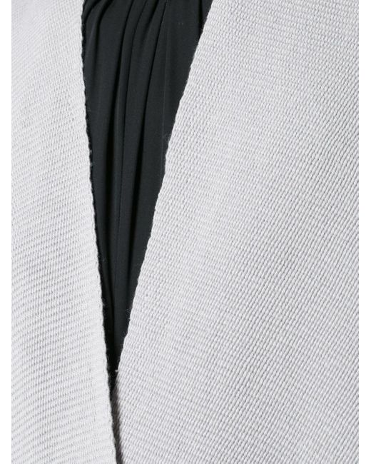 Voz Gray Draped V-Neck Cape