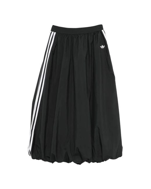 Adidas Black Stripe-Detail Maxi Skirt