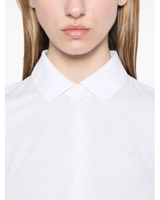 J.Lindeberg White Karlie Polo Top