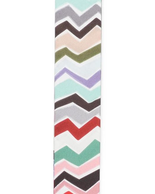 Missoni White Zigzag-Print Scarf