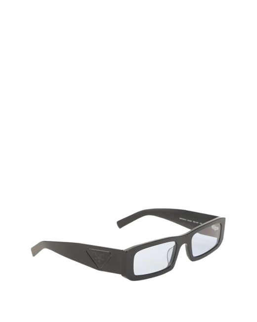 Prada White Rectangle-Frame Glasses