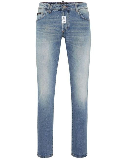Philipp Plein Straight Jeans in het Blue voor heren
