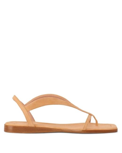 Fabiana Filippi レザー フラットサンダル Brown