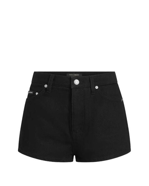 Dolce & Gabbana Black Denim Shorts